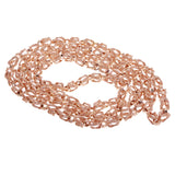 Men's 10k Rose Gold Turkish Link Chain Necklace 26" 5mm 42 grams - Rose,26"