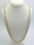 14k Yellow Gold Solid Turkish Style Chain Necklace 26" 5mm 49grams