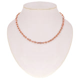 Italian 14k Rose Gold Solid U Shape Hardwear Link Necklace 18" 6mm 18 grams - Rose 6mm 18" 18 grams