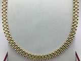 Men's 10k Yellow Gold Watch Link Chain Necklace 20" 8.5mm 49 grams - Yellow,20"