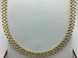 Men's 10k Yellow Gold Solid 18" Watch Link Chain Necklace 8.5 mm 44.2 grams - Yellow,18"