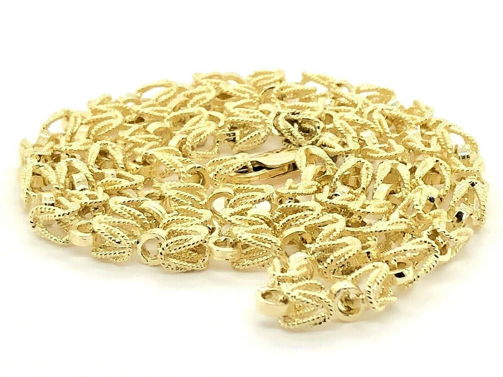 Men's 10k Yellow Gold Turkish Link Chain Necklace 22" 5mm 35 grams - Yellow,22"