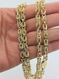 Men's 10k Yellow Gold Turkish Link Chain Necklace 24" 5mm 42 grams - Yellow,24"