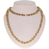 10k Yellow Gold Solid Turkish Style Chain Necklace 22" 9mm 104.2 grams - 22"