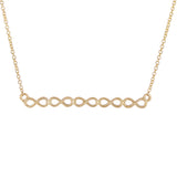 14k Yellow Gold Infinity Symbol Bar Necklace 20" 2.5 grams - Yellow