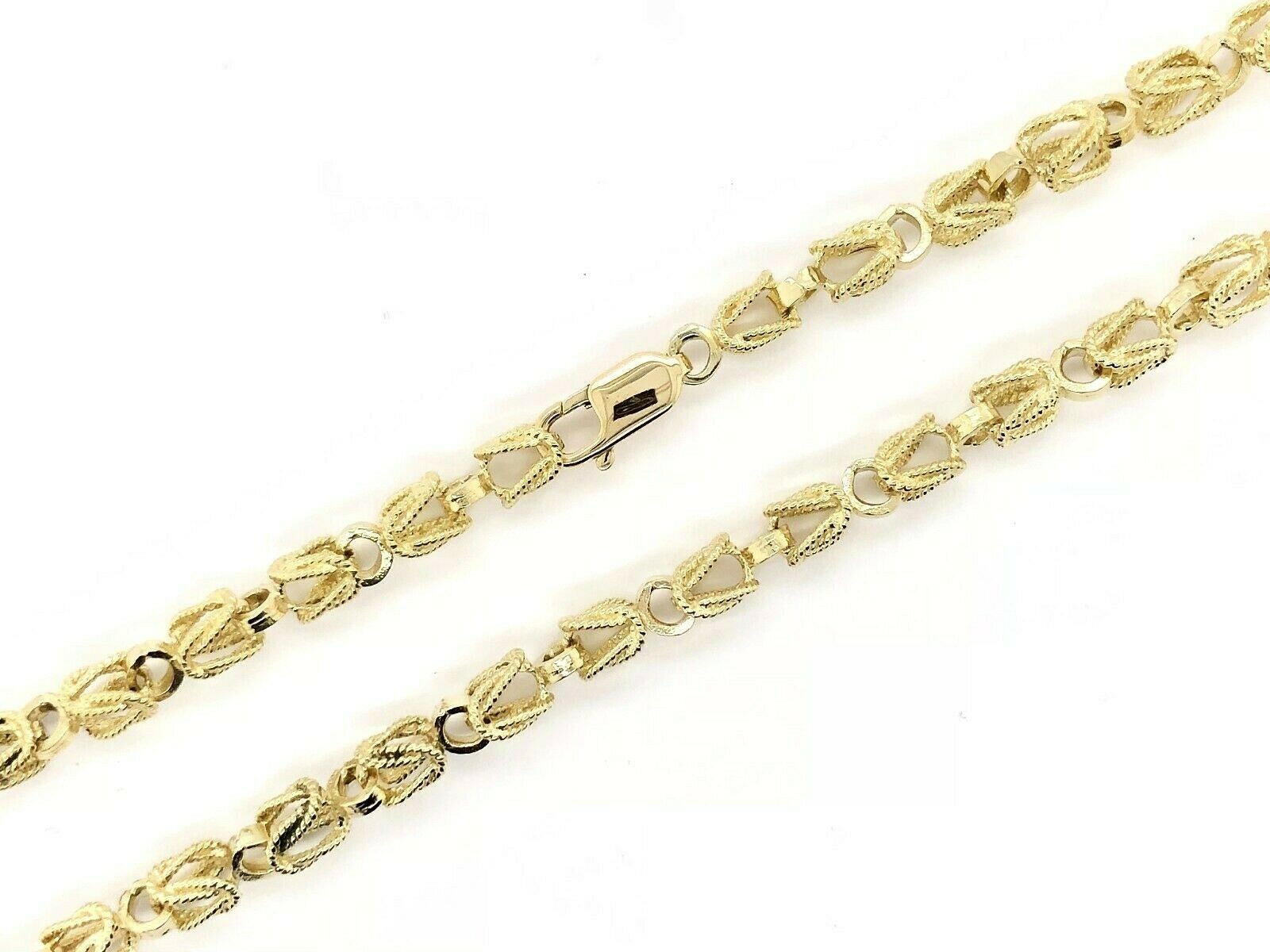 Men's 10k Yellow Gold Turkish Link Chain Necklace 22" 5mm 35 grams - Yellow,22"
