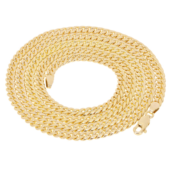 Italian 14k Yellow Gold Miami Cuban Chain Necklace 20