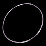Women's Italian 14k White Gold Omega Necklace Choker 18" 4mm 29.7 grams - 29.7 grams