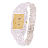 925 Sterling Silver Nugget Link Wrist Watch Geneve Bracelet 7-7.5" 44 grams