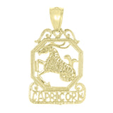 14k Yellow or White Gold Zodiac Sign Charm Pendant