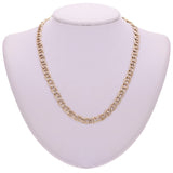 14k Yellow Gold Nugget Gucci Mariner Link Chain Necklace 7.3mm 20" - 28"