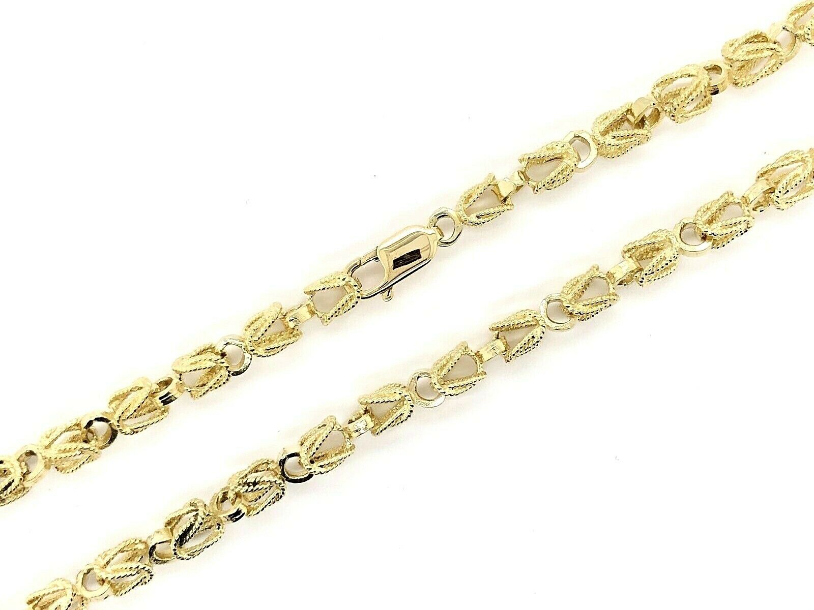 Men's 10k Yellow Gold Turkish Link Chain Necklace 20" 5mm - 32 grams - Yellow,20"
