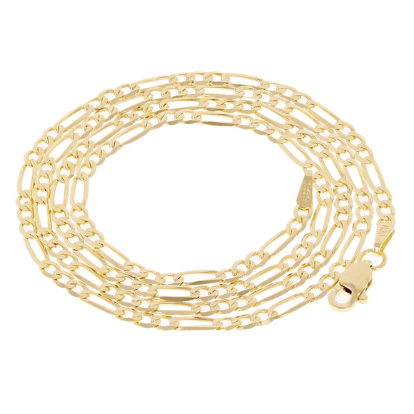 14k Yellow Gold Figaro Chain Necklace 20