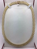 Men's 10k Yellow Gold Watch Link Chain Necklace 20" 8.5mm 49 grams - Yellow,20"