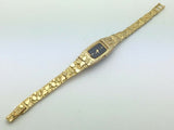 14k Yellow Gold Nugget Wrist Watch Link Band with Seiko Watch 6.5"-7" 22.2 grams
