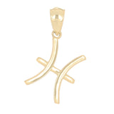 14k Yellow Gold Pisces Zodiac Sign Charm Pendant - Pisces,Yellow