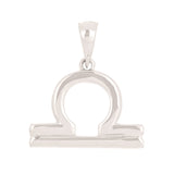 14k White Gold Libra Zodiac Sign Charm Pendant - Libra,White