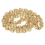 10k Yellow Gold Solid Turkish Style Chain Necklace 22" 9mm 104.2 grams - 22"