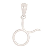 14k White Gold Taurus Zodiac Sign Charm Pendant - Taurus,White