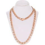 10k Rose Gold Solid Anchor Mariner Link Chain Necklace 22" 7.7mm 51.4 grams - Rose,22"