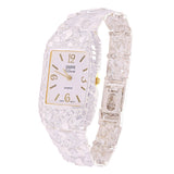 925 Sterling Silver Nugget Link Bracelet Geneve Watch 7.5-8" 47 grams