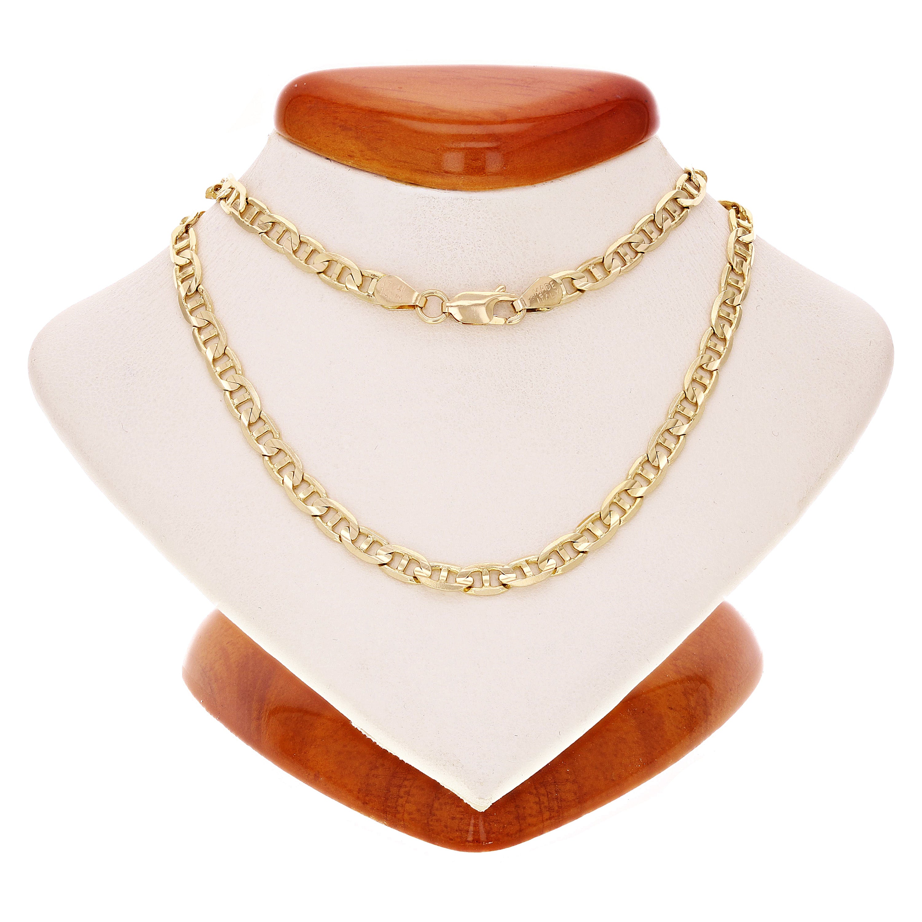 14k Yellow Gold Mariner Link Chain Necklace 18" 3.9mm 11.8 grams