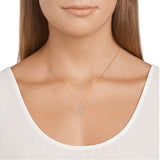 14k Rose Gold Diamond Peace Sign Pendant Necklace 18" - Rose