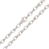 14k White Gold Handmade Fashion Link Necklace 22" 5.4mm 43 grams - White,22"