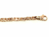 14k Rose Gold Solid Square Byzantine Bracelet Link Chain 8" 4.7mm 23.5 grams - Rose,8"