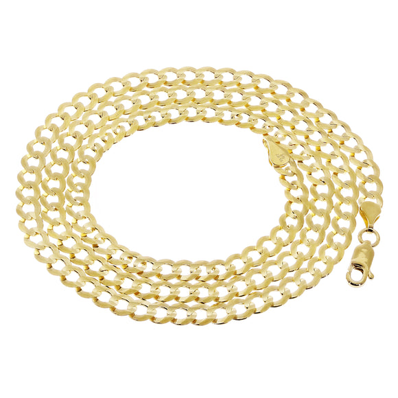 Italian 14k Yellow Gold Curb Link Chain Necklace 20