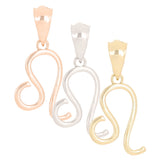14k Rose Gold Leo Zodiac Sign Charm Pendant - Leo,Rose