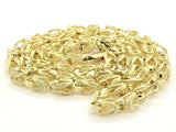Men's 10k Yellow Gold Turkish Link Chain Necklace 24" 5mm 42 grams - Yellow,24"