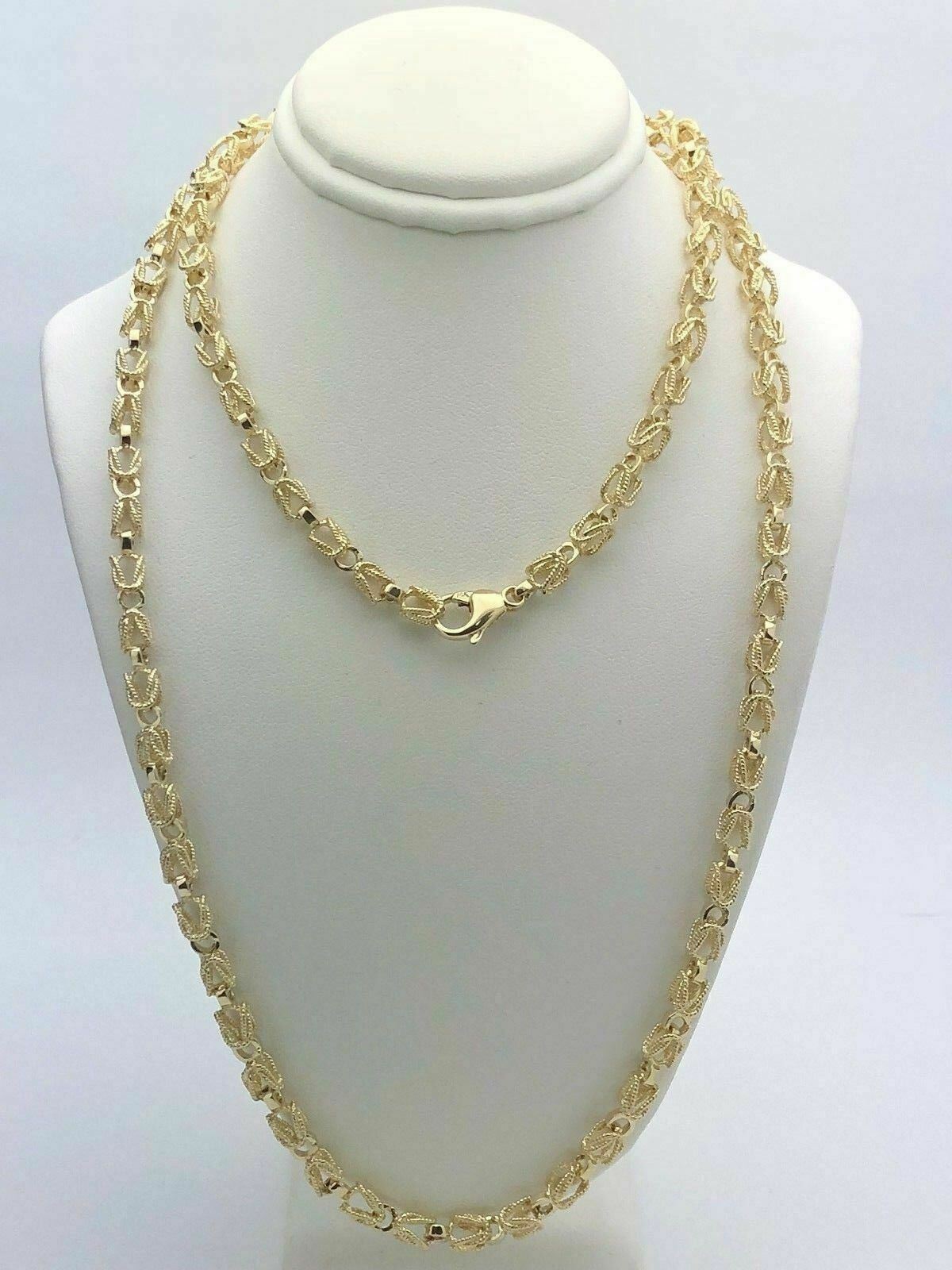 14k Yellow Gold Solid Turkish Style Chain Necklace 26" 5mm 49grams
