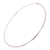 Women's Italian 14k White Gold Omega Necklace Choker 18" 4mm 29.7 grams - 29.7 grams