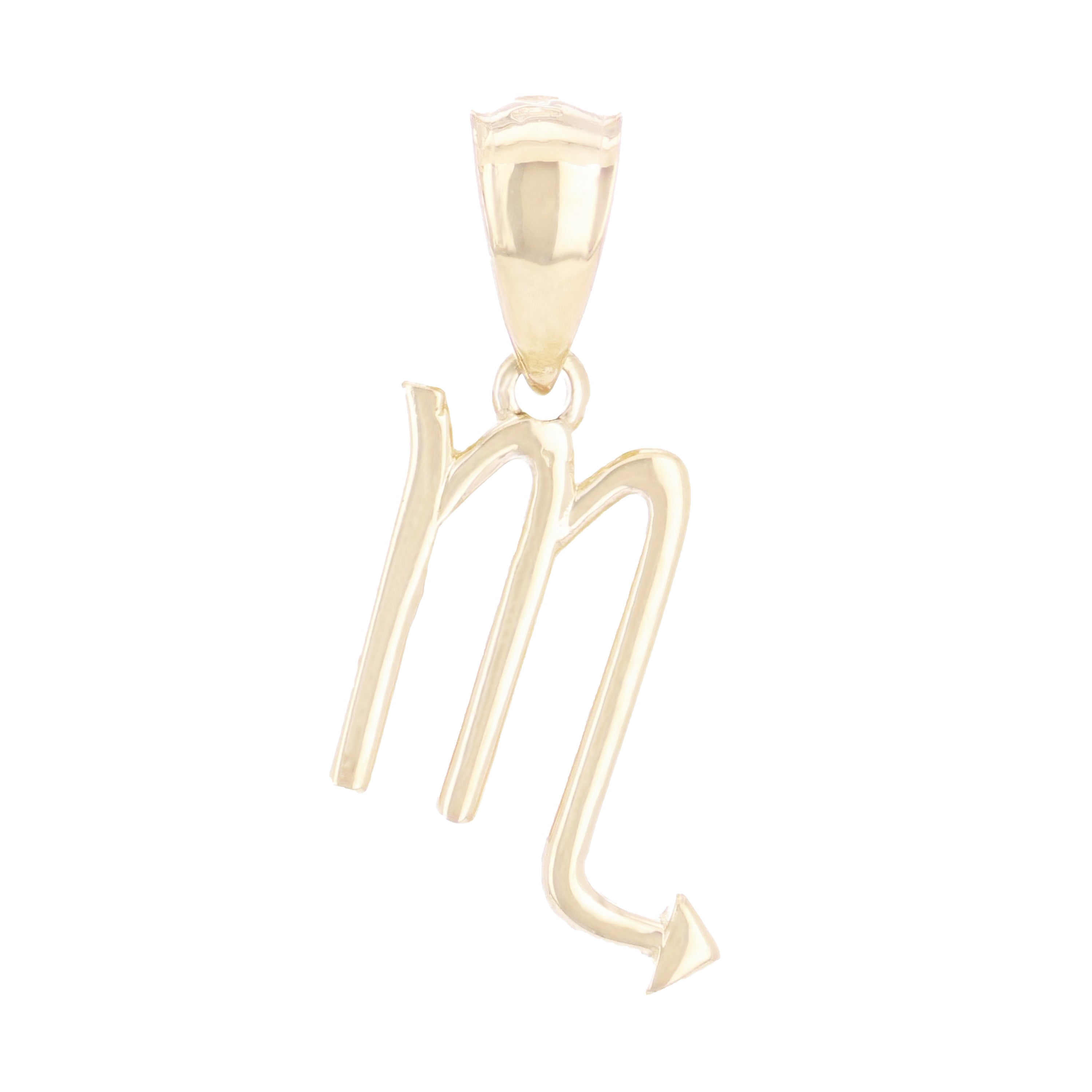 14k Yellow Gold Scorpio Zodiac Sign Charm Pendant - Scorpio,Yellow