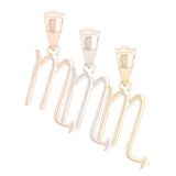 14k White Gold Scorpio Zodiac Sign Charm Pendant - Scorpio,White