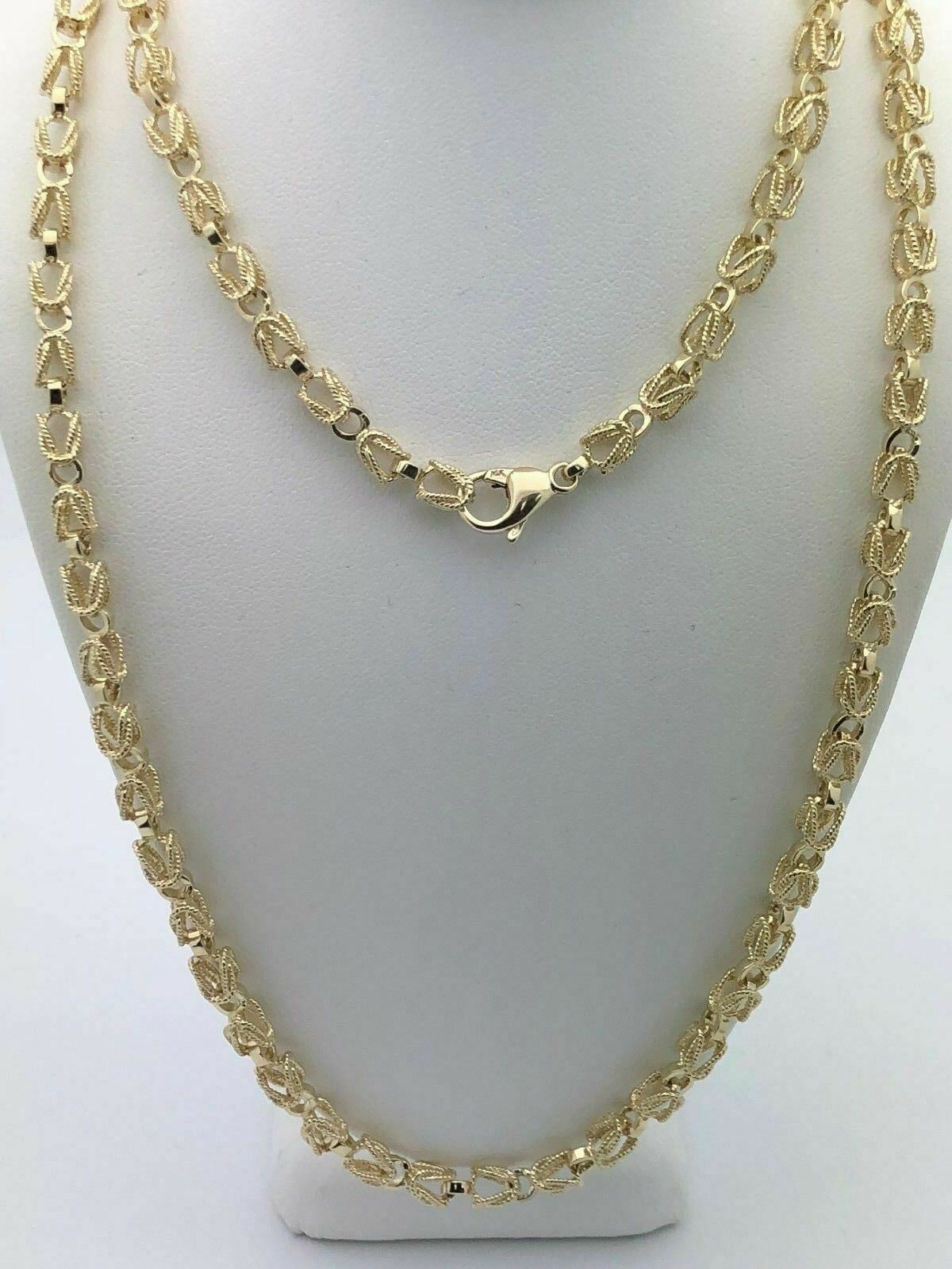 14k Yellow Gold Solid Turkish Style Chain Necklace 26" 5mm 49grams