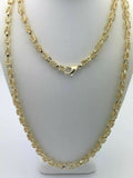 14k Yellow Gold Solid Turkish Style Chain Necklace 26" 5mm 49grams