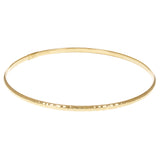 10k Yellow Gold Hammered Slip-on Bangle Bracelet 7.5" 2.6mm 1.8 grams