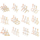 14k Yellow White or Rose Gold Zodiac Sign Charm Pendant