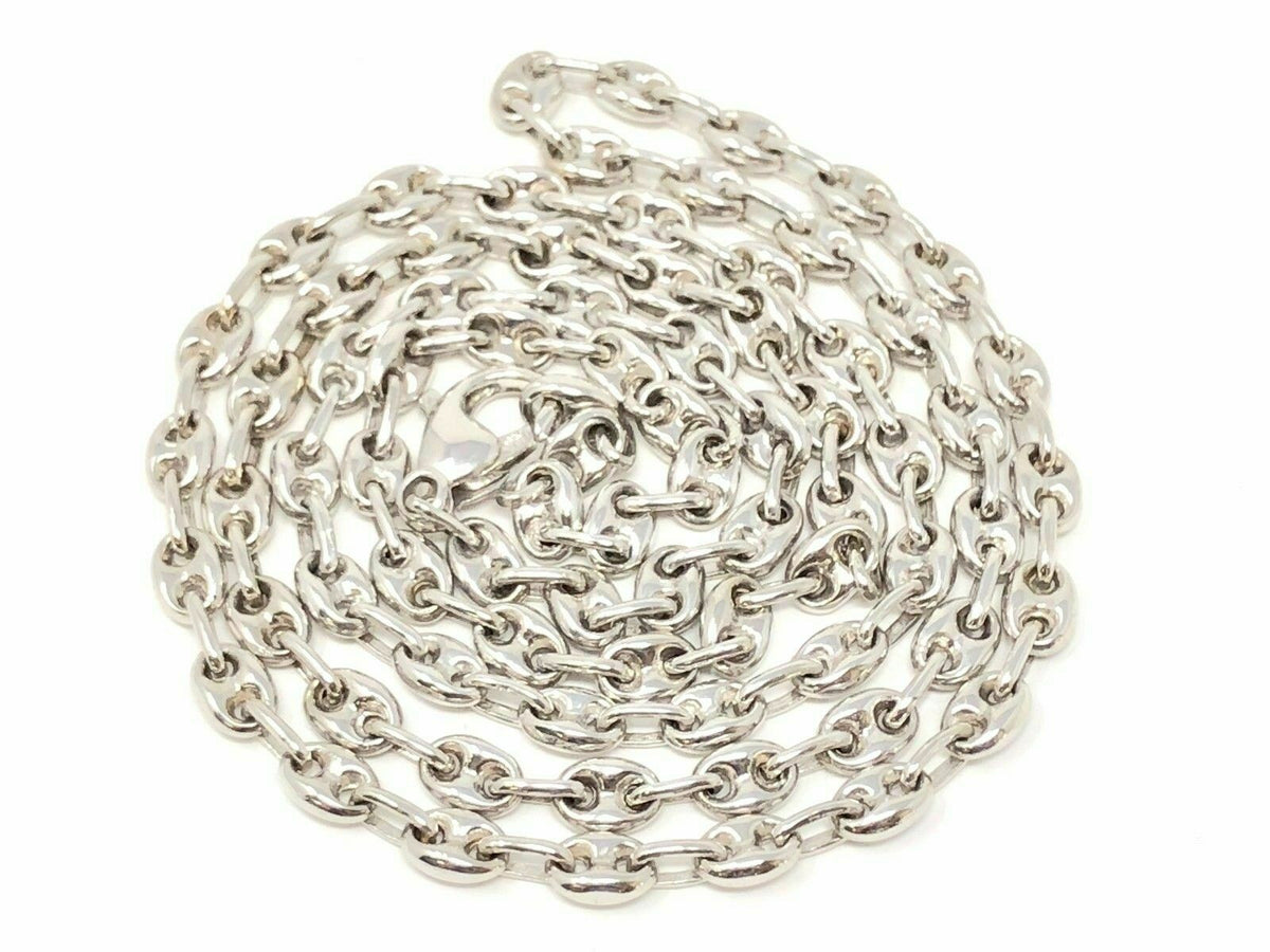 14k Yellow White or Rose Gold Solid Gucci Mariner Link Chain