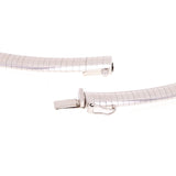 Women's Italian 14k White Gold Omega Necklace Choker 18" 5mm 34.3 grams - 34.3 grams