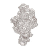 10k White Gold Solid Free Form Nugget Charm Pendant 1.1" 4.5 grams - White