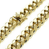 14k Yellow Gold Heavy Solid Miami Cuban Link Chain Bracelet 8.5" 15mm 136.8 grams - 8.5" 136.8 grams