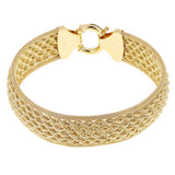Italian 14k Yellow Gold Multi Strand Rope Chain Bracelet 7.5" 15mm 13.7 grams - 15mm