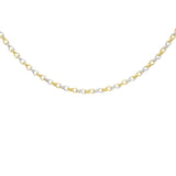 Men's 14k Yellow & White Gold Handmade Fashion Link Necklace 26" 4mm 37 grams - Yellow and White,26"