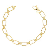 Italian 14k Yellow Gold Oval Links Necklace, Bracelet & Earrings Set 13.8 grams