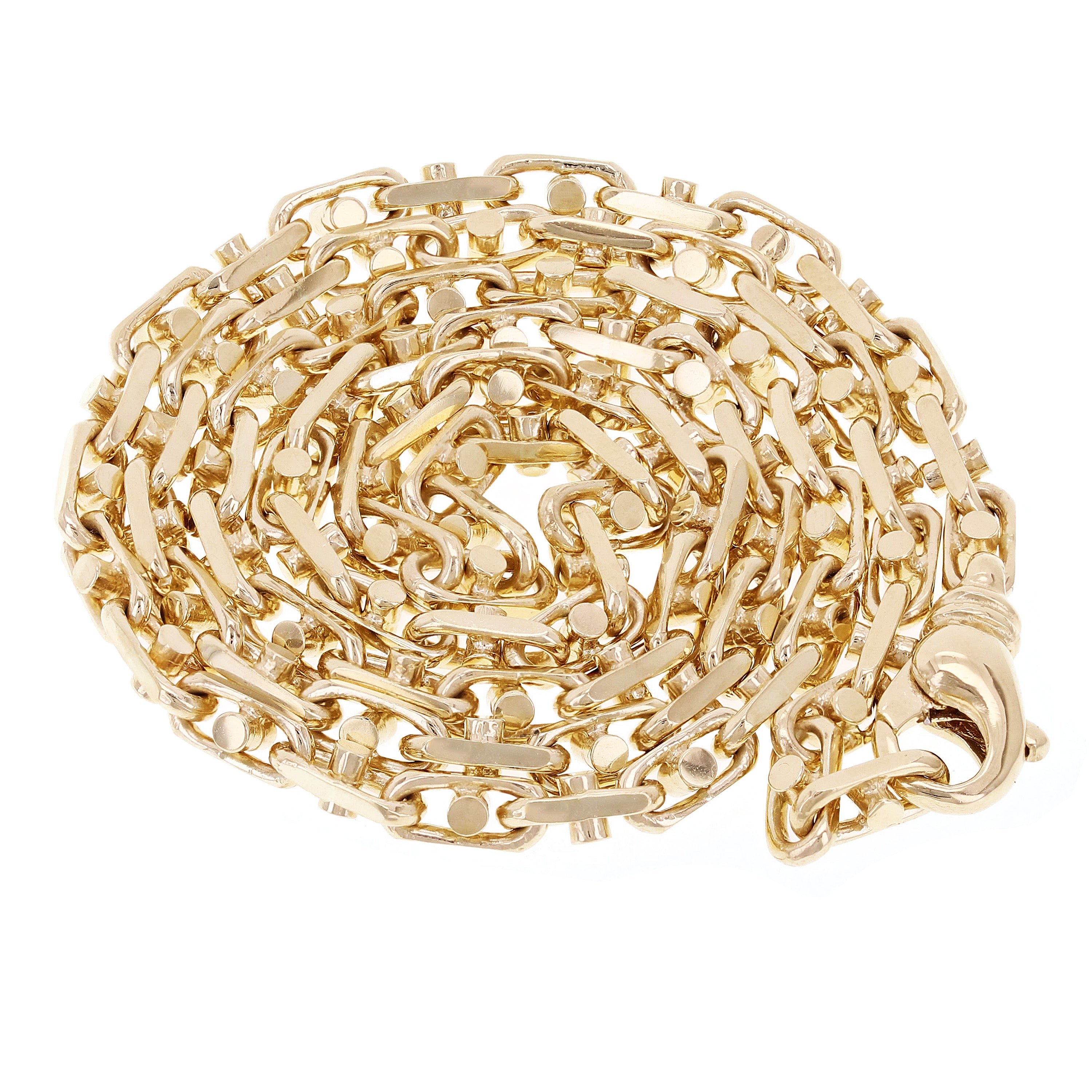 10k Yellow Gold Solid Handmade Link Chain Necklace 20" 5mm 35.2 grams - 20" 35.2 grams