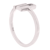 14k White Gold Double Open Bar Ring 2.1 grams Size 6.5 - White