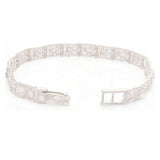 925 Sterling Silver Solid Nugget Bracelet Adjustable 8" 6.75mm 14 grams